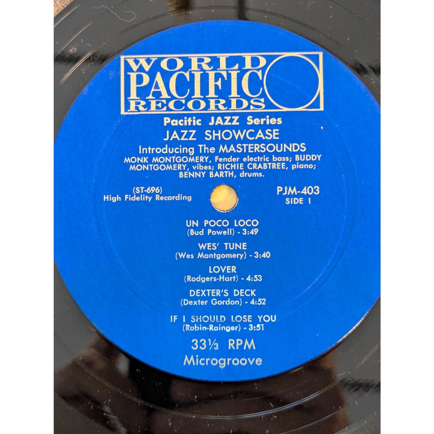 Vintage The Mastersounds Jazz Showcase World Pacific PJM-403 Vinyl LP