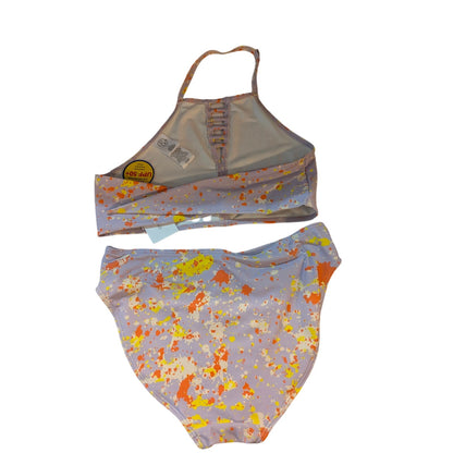 NWT Treasure & Bond Girls Paint Splatter Halter Bikini Swimsuit Size 12