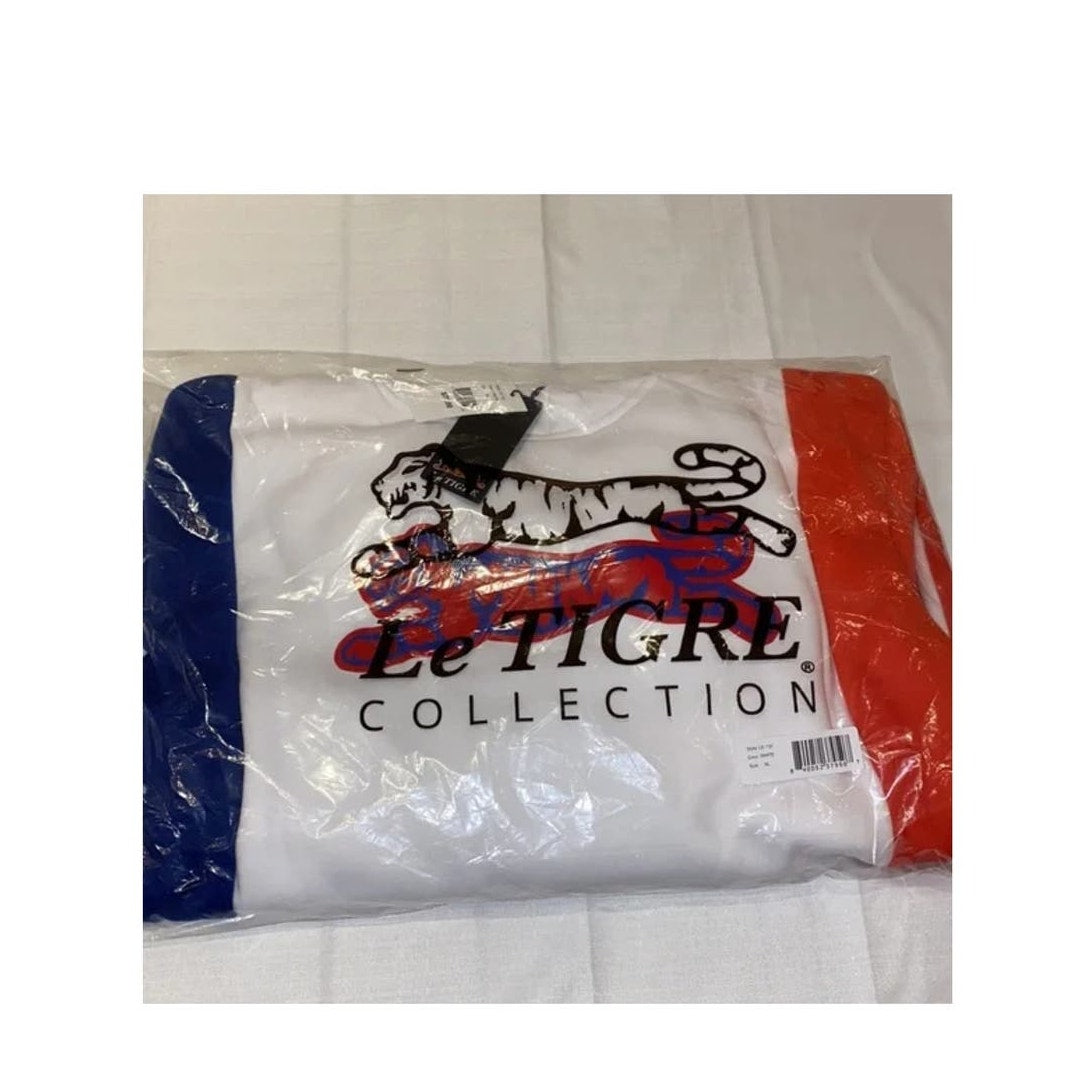 Le TIGRE Hoodie sweatshirt Men’s Medium red white and blue kANGAROO POCKET $79