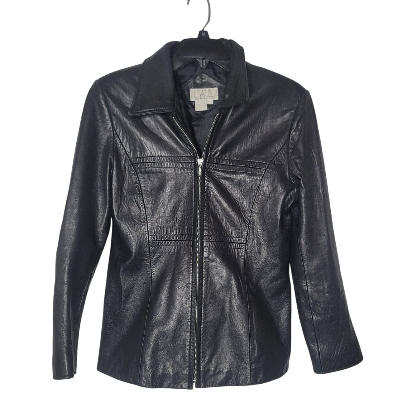 Laura Leigh Ltd. New Zealand Black Leather Lambskin jacket Womens Small SOFT