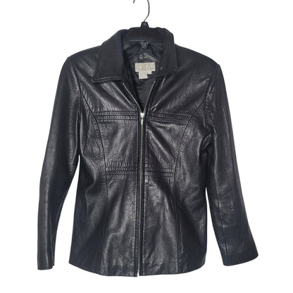 Laura Leigh Ltd. New Zealand Black Leather Lambskin jacket Womens Small SOFT