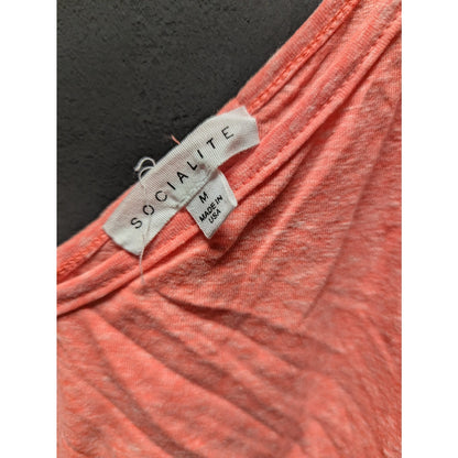Socialite Tank Orange Marled Sleevless top Size Medium Layering Casual Summer