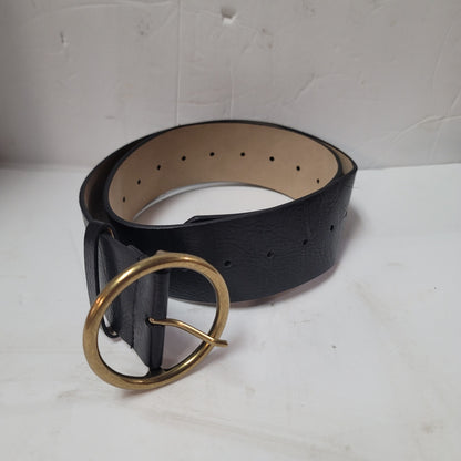 INC International Concept  NEW Classic Panel Belt Black metal Medium Adjustable