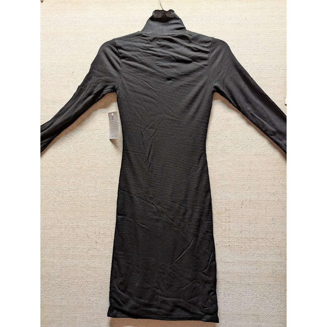 Velvet Torch NEW Ribbed Dress Size Small BODYCON long sleeve turtleneck FALL