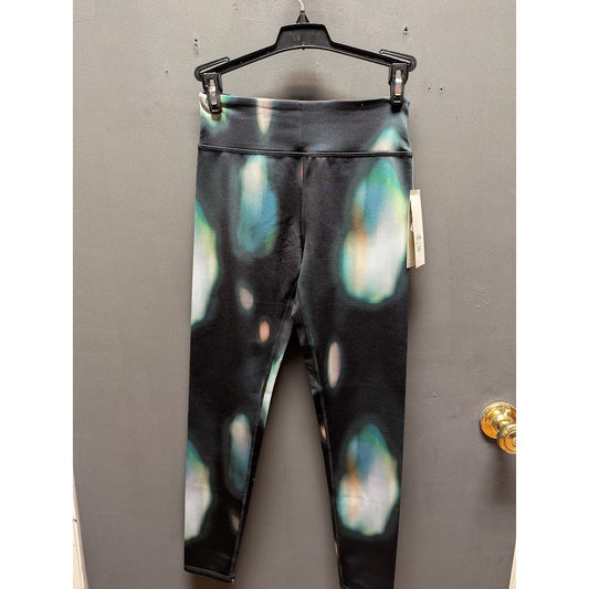 Zella black watercolor shock Girls Large NEW yoga pant leggings ankle high waist