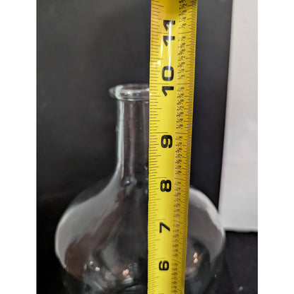 Vintage Clear Glass Demijohn Bottle Carboy Vase Bottle