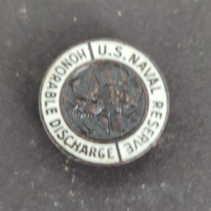 Vintage US Naval Reserve Honorable Discharge Ruptured Duck Lapel Pin WWII