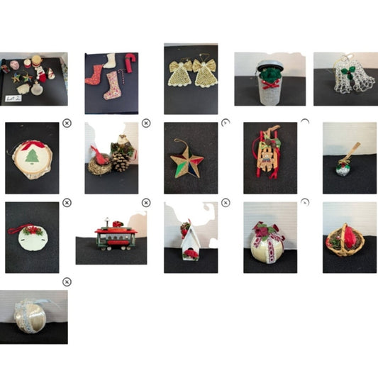 Vintage LOT of 31 Christmas Ornaments LARGE ASSORTMENT see all photos