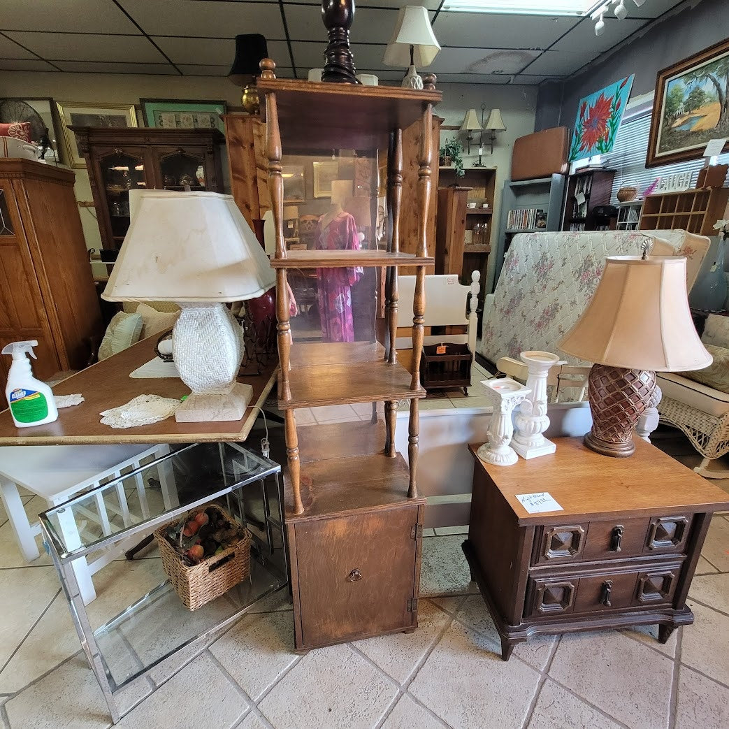 SECONDHAND SANDIES: Solid wood vintage shelf mirror back