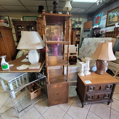 SECONDHAND SANDIES: Solid wood vintage shelf mirror back