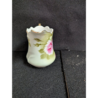 Vintage Nippon Hand-Painted Pink Rose Porcelain Creamer Pitcher