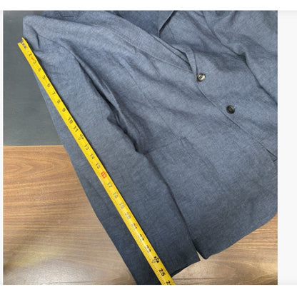 Nordstrom 1901 extra slim fit Jacket blazer lightweight Navy blue XL Linen Blend