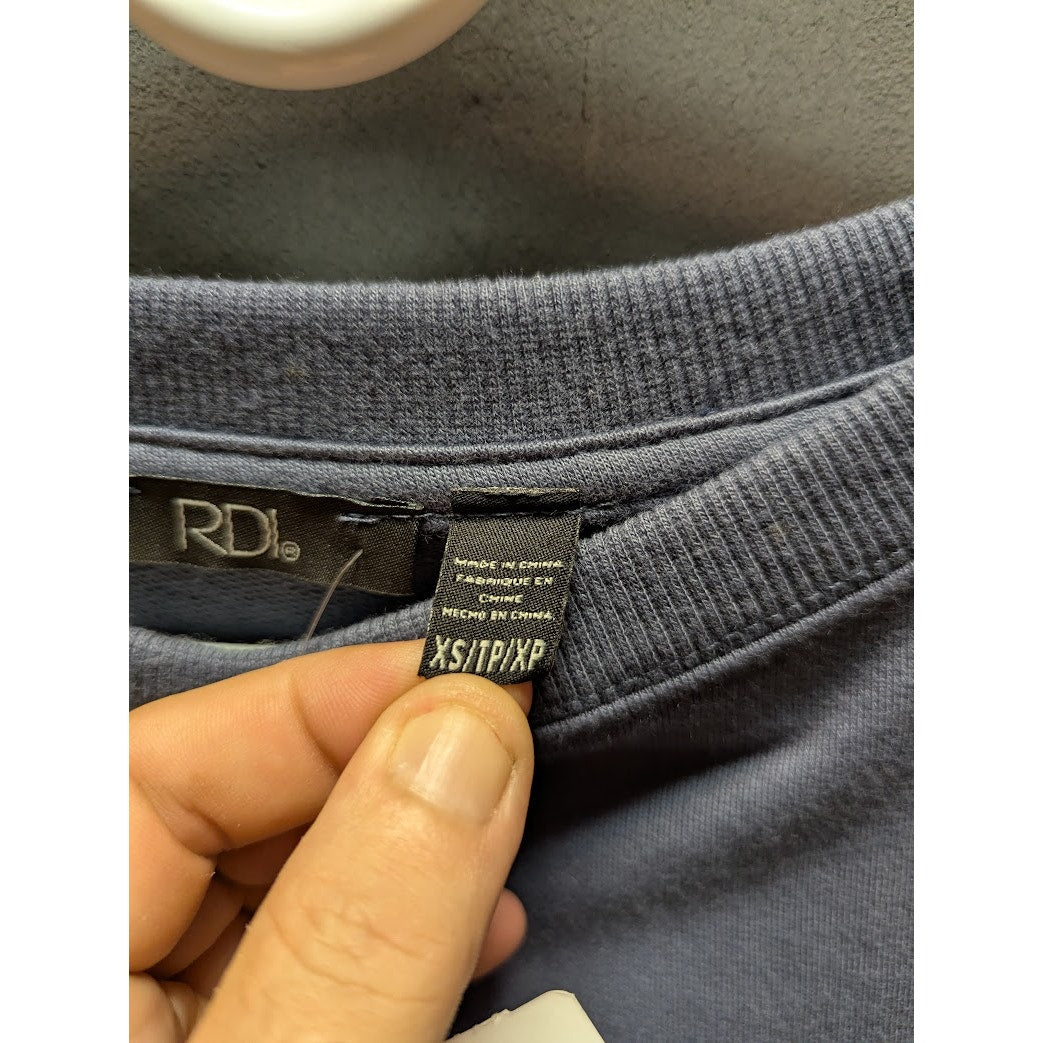 RDI size  XS sweatshirt blue horizon NEW scoop neck pullover NEW