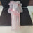 Murano art glass large vase End-of-day Slag White Pink Handkerchief Ruffle