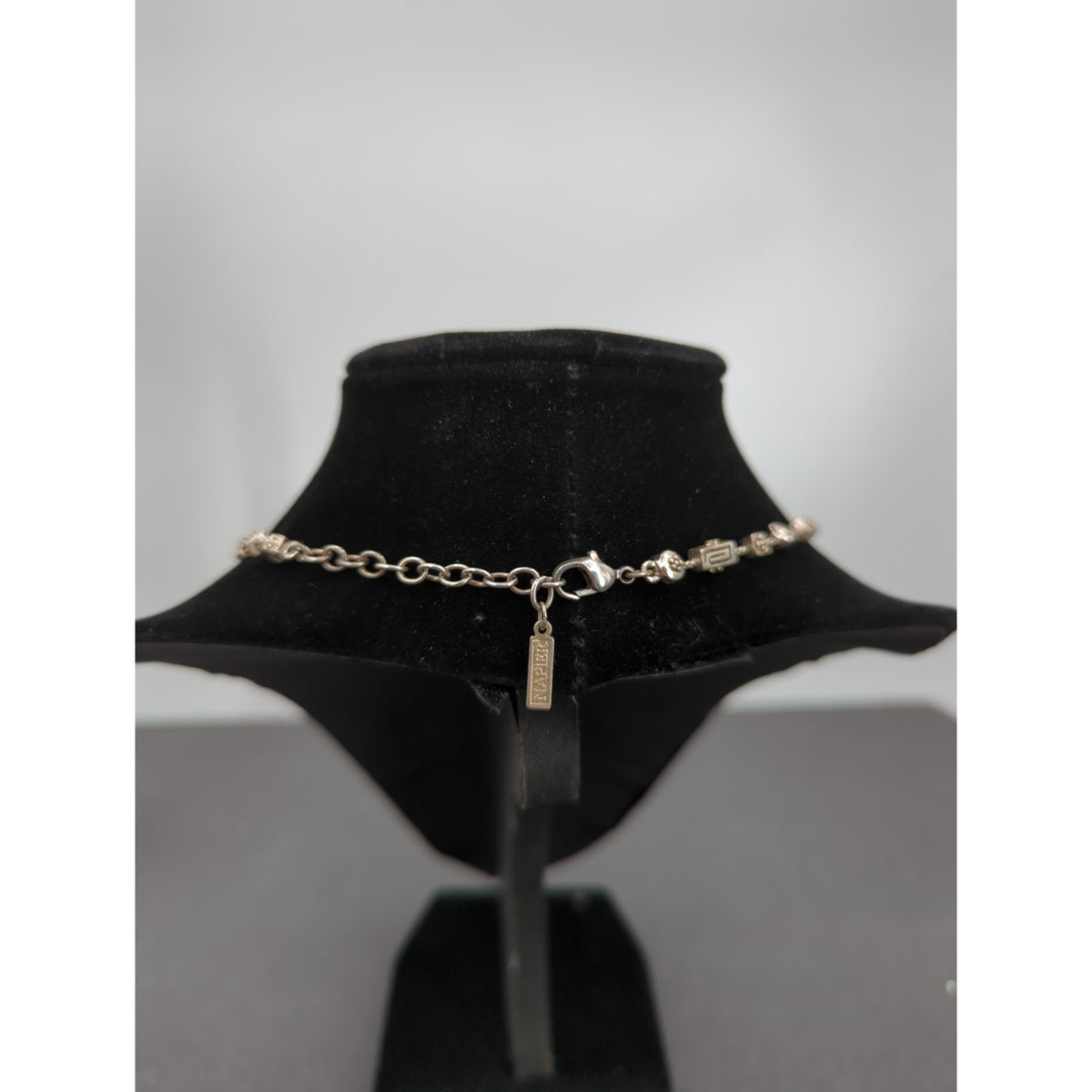 Vintage Fashion Necklace Napier goldtone Geometric station style