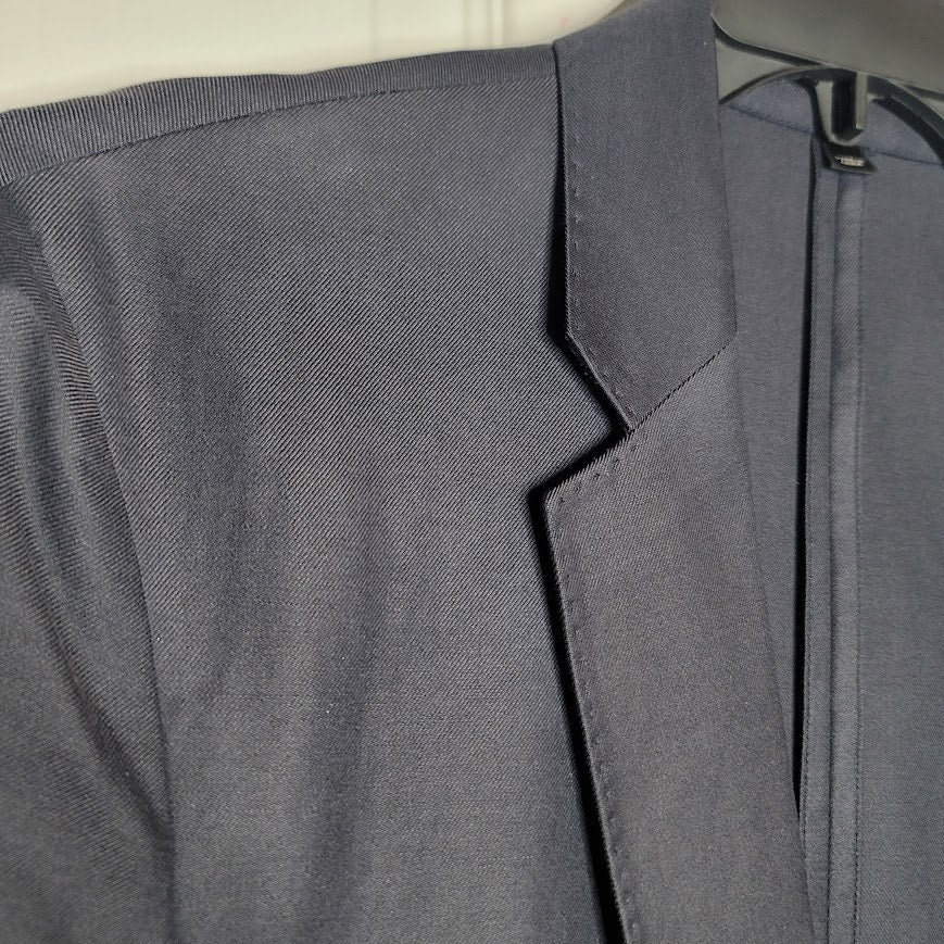 J.Crew Ludlow Men's Navy Blue Cotton-Wool Pick Stitch 2 Button Blazer Jacket 42R