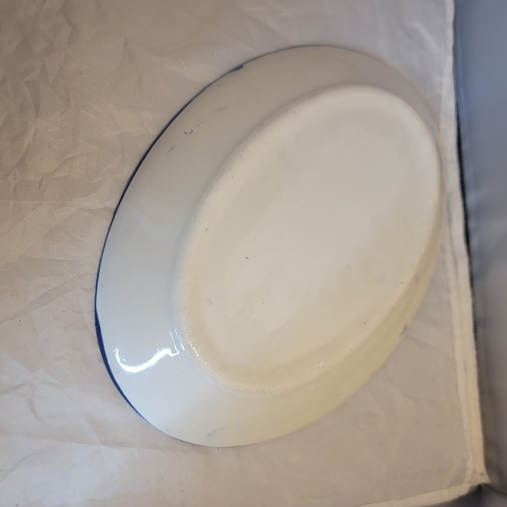Handmade Hand painted Talavera Serving Platter Plate Blue White Oval 12" x 9"