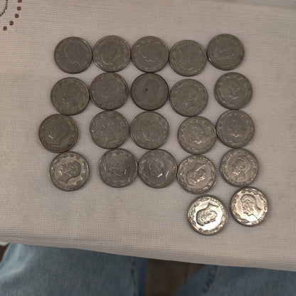 Ecuador 1 Sucre 1981 Nickel Clad Steel Coins Bulk Collection Lot of 22