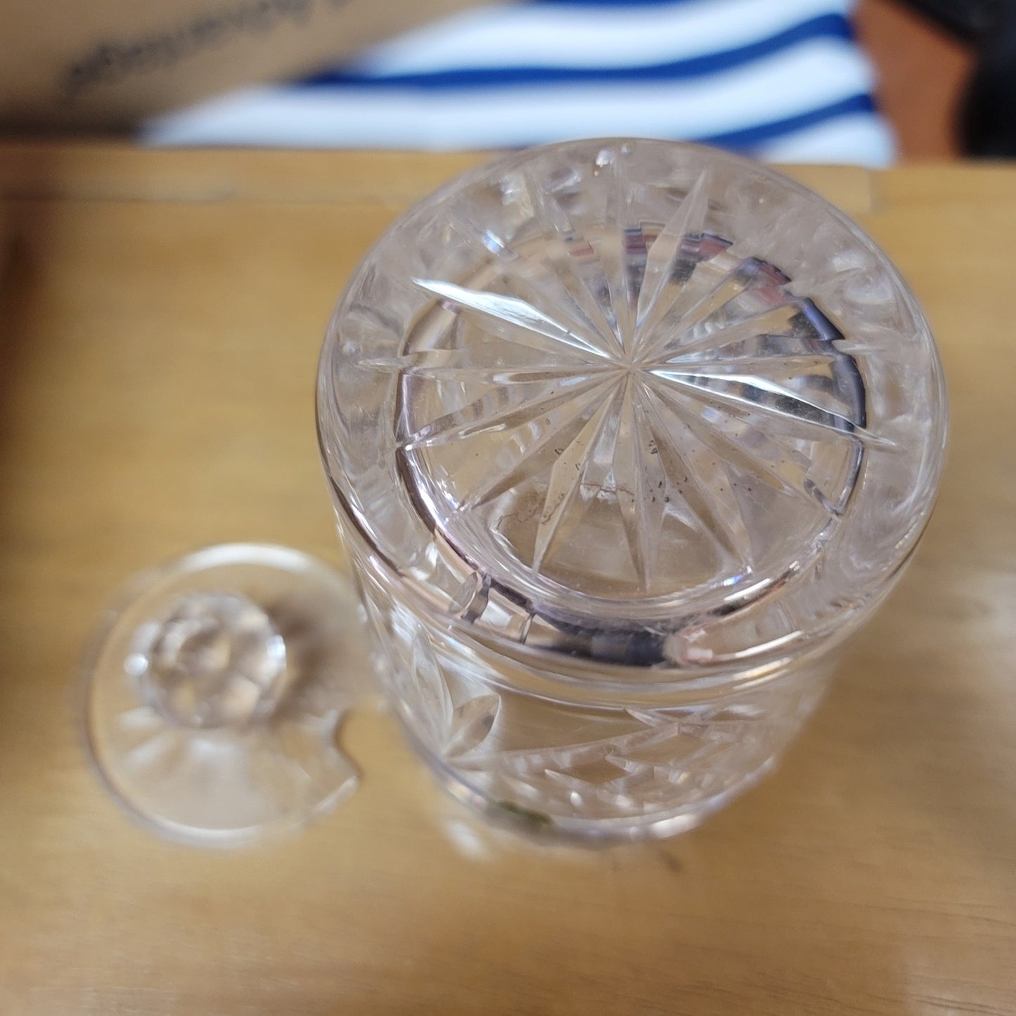 Vintage Waterford Crystal Jam Marmalade Condiment Jar with Lid Handmade Ireland