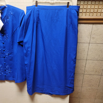 Sweet Life Royal blue 2pc skirt set Womens Size 20 Vintage 2000s NEW