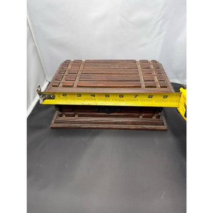 Vintage Wooden Jewelry Trinket Chest Box Keepsakes Stash Spain Rustic Carved