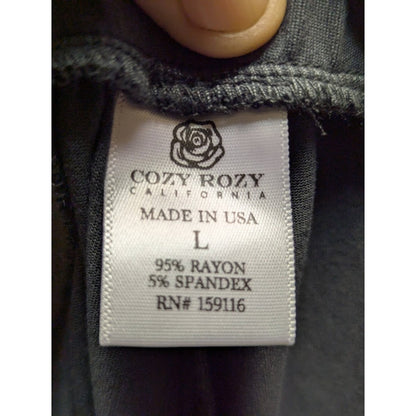 Cozy Rozy California Grey Rayon Blend Lounge Jogger Pants Size Large