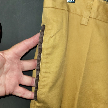Cotton Twill Suede Pocket trim gold 28" x 38"  Kevin's Plantation $110