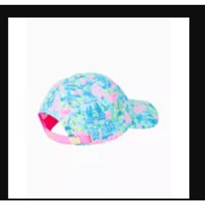 Lilly Pulitzer Run Around Hat Honda Classic NWT Travel Gold Outdoor Ball Cap