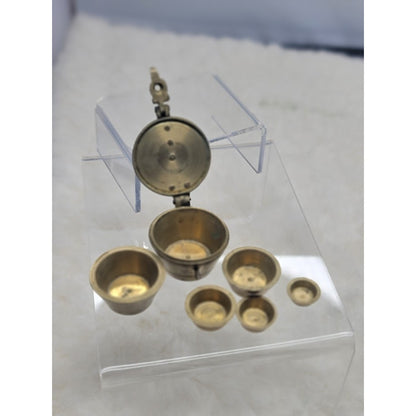 Antique Bronze Nesting Apothecary Cup Weights Set 17-19th Century Germany LOTH