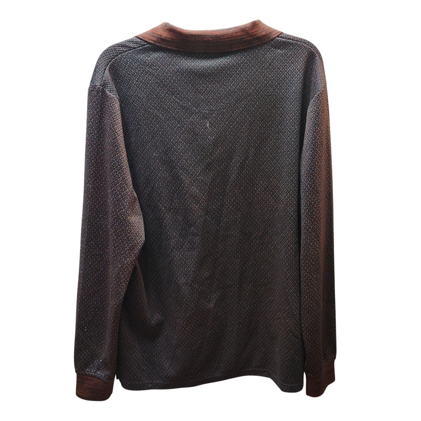 Vince Camuto Men's Quarter-Zip Pullover Shirt Dark Brown/Black Long Sleeve New