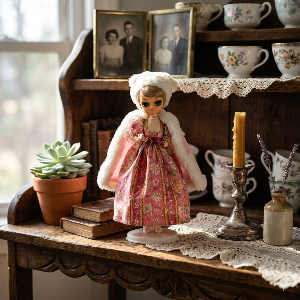 Vintage Bradley "Big Eye" Doll - Winter Elegance Collection Rare Collectible