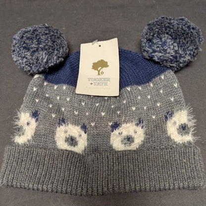 Tucker Tate NEW 12-24 Month Kids Beanie Hat Winter Knit  Grey Charcoal Heather