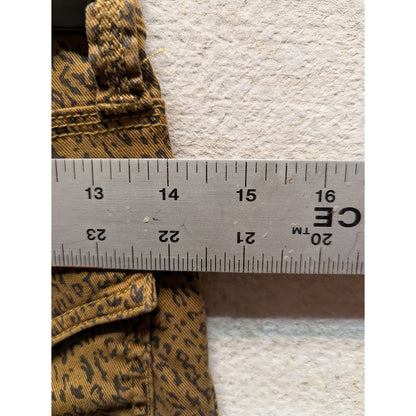 Joie $248 Park Cheetah Print Skinny Cropped Cargo Jeans Size 24