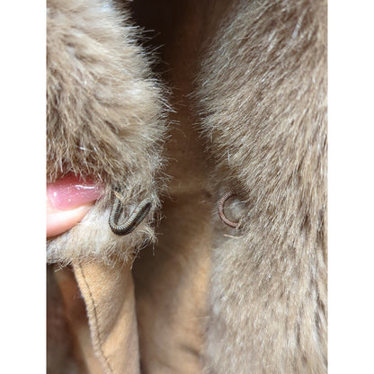 Vintage Fairmoor Faux Fur Belted Long Coat Old Hollywood Regency Glamour MEDIUM