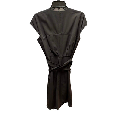 Calvin Klein Black Short Sleeve Trench Style Belted Midi Dress Small Vintage Y2K
