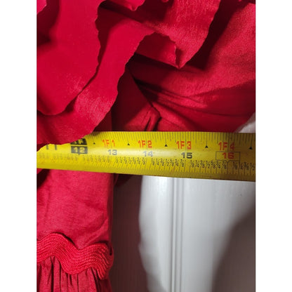 NEW Flamenco Tango Red Multi Tiered Dress SMALL cocktail ayered Fiesta Formal