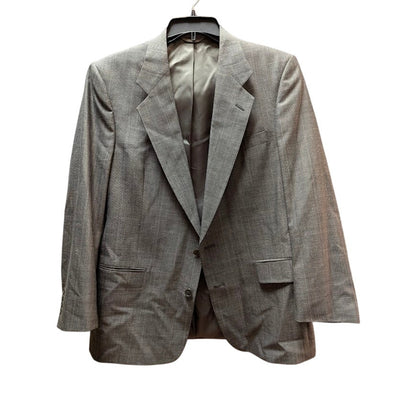 Christian Dior Monsieur Vintage 43R Gray Glen Plaid Check Blazer Sport Coat