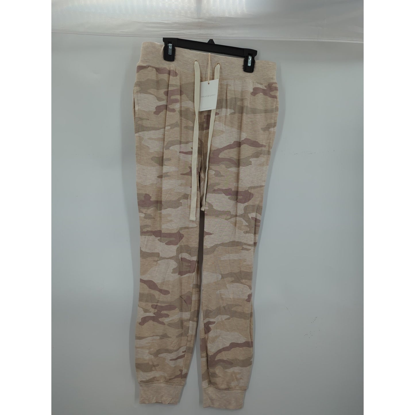 Thread & Supply NWT Tan Camo Jogger Pants Small Casual drawstring waist