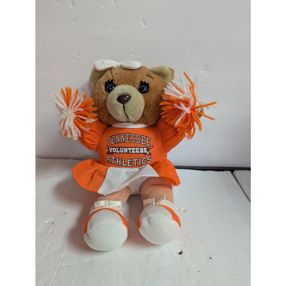 Vintage Tennessee Volunteers Cheerleader Bear Plush University Sport Memorabilia