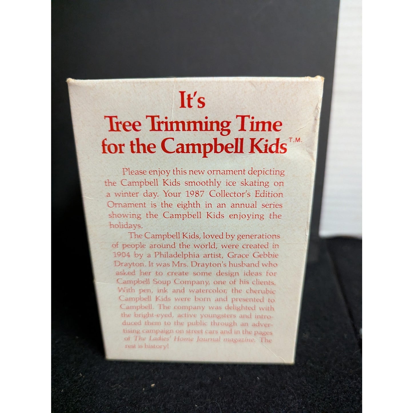 Vintage 1987 Campbell's Kids Collector's Edition Christmas Ornament