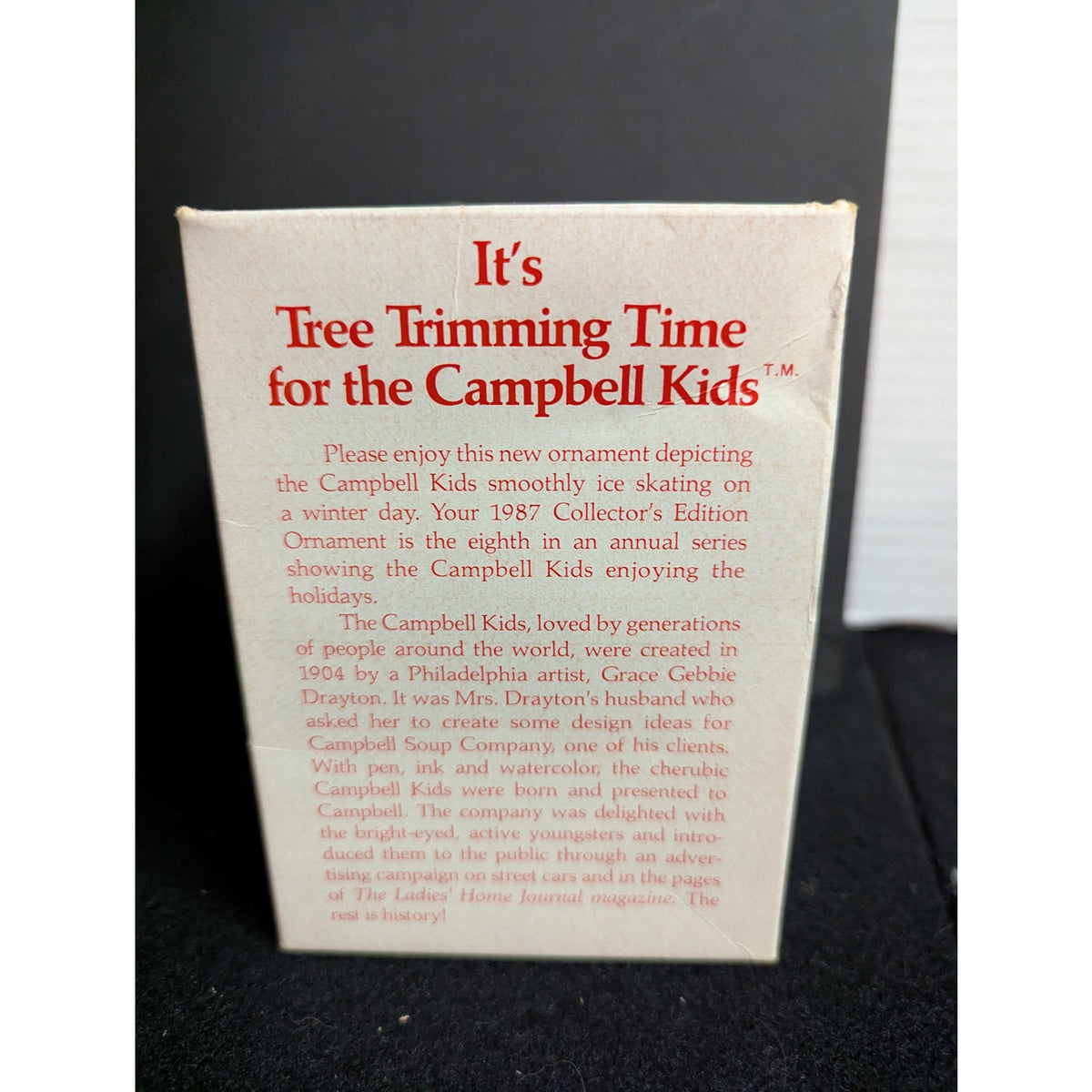 Vintage 1987 Campbell's Kids Collector's Edition Christmas Ornament