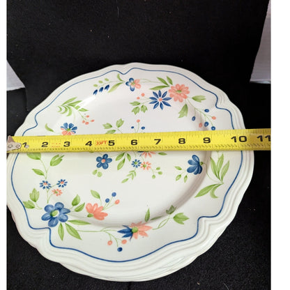 Sears Country French Ironstone Dinner Plate Vintage Cottage Floral Ceramic Dish