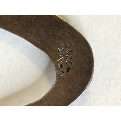 Vintage Sterling Silver Abstract Swirl Modernist Pendant 925 Mid Century