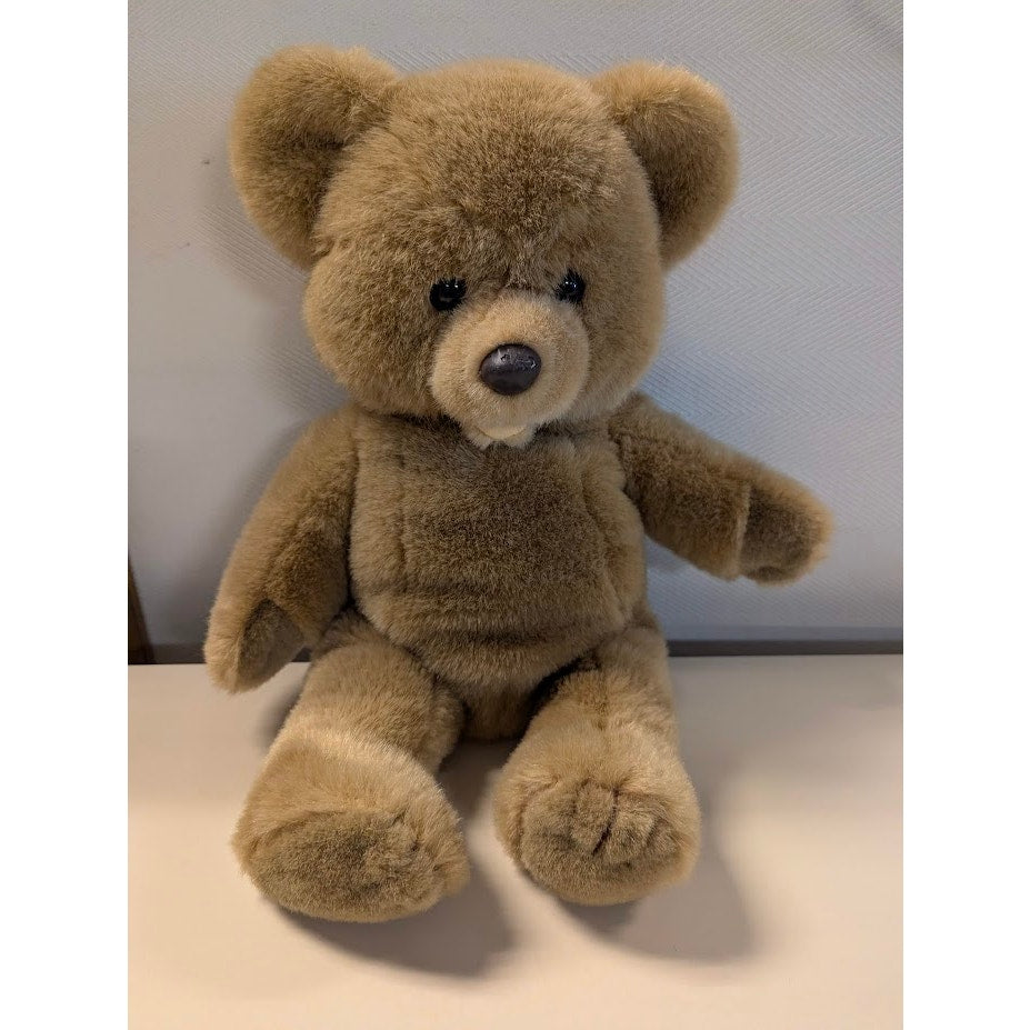 Vintage 1986 SGT. Express Hide A Way Bear Plush Zipper Pouch Tan
