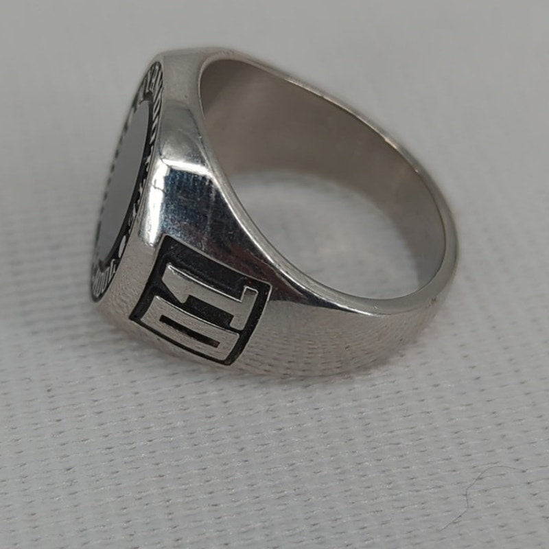 Vintage Wyandotte High School Class of 2001 Stainless Steel Ring No Stone