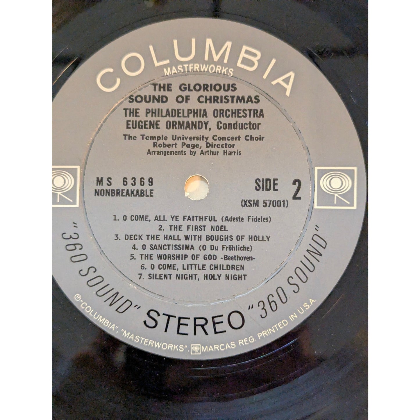 The Glorious Sound  Christmas Philadelphia Orchestra Columbia MS 6369 Stereo LP