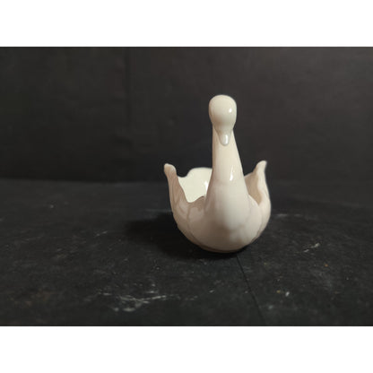 Vintage Lenox Porcelain Swan Figurine Trinket Dish Small Fine China Collectible