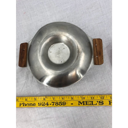 Vintage 18/8 Japan Stainless Steel Gravy Boat Bowl Dish MCM Attached Drip Plate