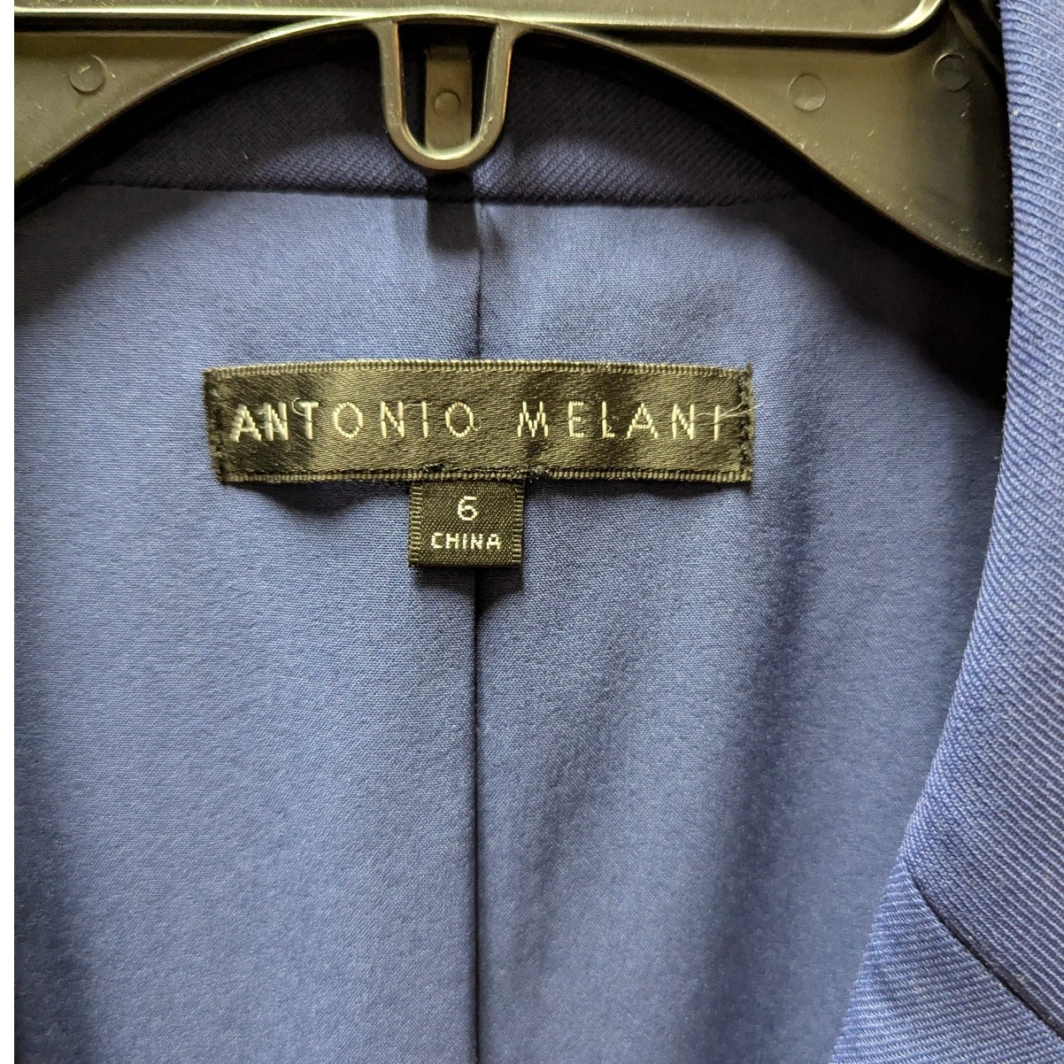 Antonio Melani Size 6 Blue Wool Blazer Corporate Core Business Casual Jacket