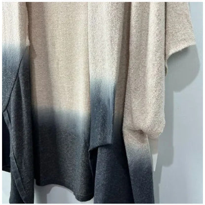 Status by Chenault Open Ombré Light Cocoon Wrap cozy Cardigan LARGE NWT